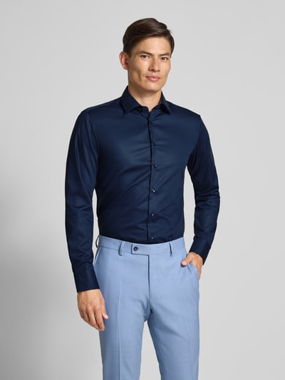 ETERNA Regular fit vrijetijdsoverhemd met kentkraag, model 'Kent' Marineblauw - 4