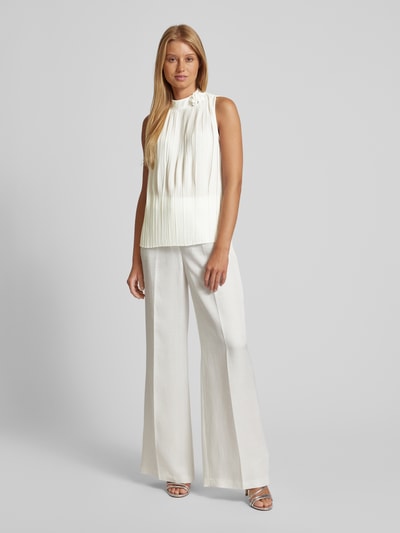 Zero Bluse mit Plisseefalten Offwhite 1