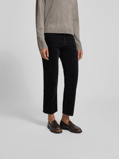 Closed Regular Fit Cordhose mit Logo-Patch Black 4