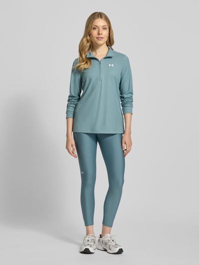 Under Armour Shirt met lange mouwen, opstaande kraag en ritssluiting Mintgroen - 1