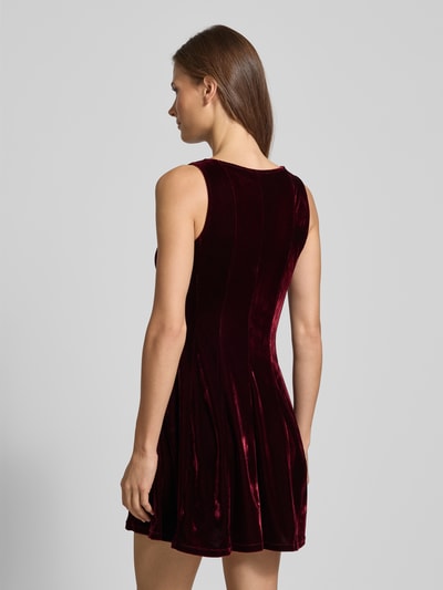 Mango Minikleid mit Rundhalsausschnitt Bordeaux 5