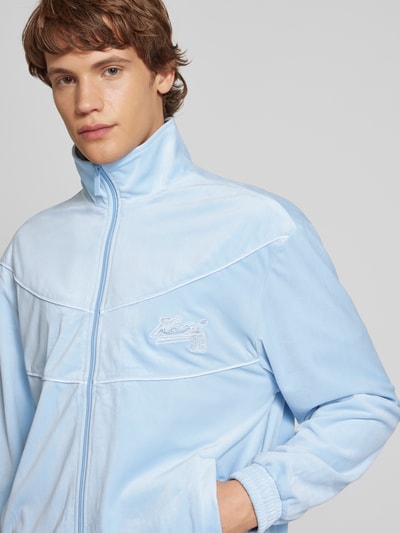 KARL KANI Sweatjacke mit Label-Stitching Modell 'Kani Varsity' Hellblau 3