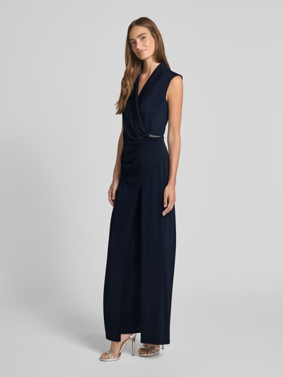 Vera Mont Jumpsuit mit seitlicher Raffung Dunkelblau 1