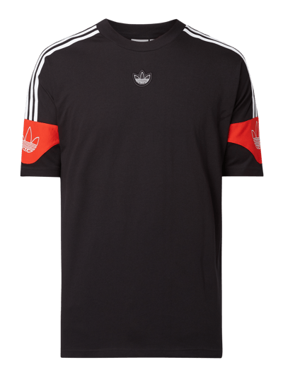 adidas Originals T-shirt z paskami z logo Czarny 2