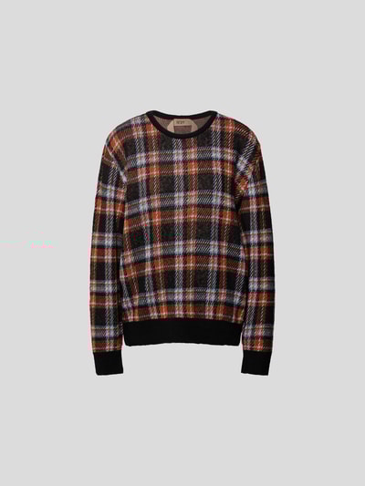 No21 Pullover mit Karomuster Schwarz 2