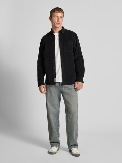 Tommy Jeans Regular fit corduroy overhemd van puur katoen Zwart - 1