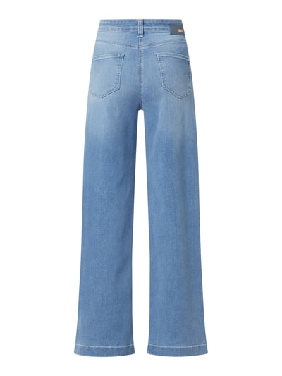 MAC High Waist Jeans mit Stretch-Anteil Modell 'Wideleg' Hellblau 3