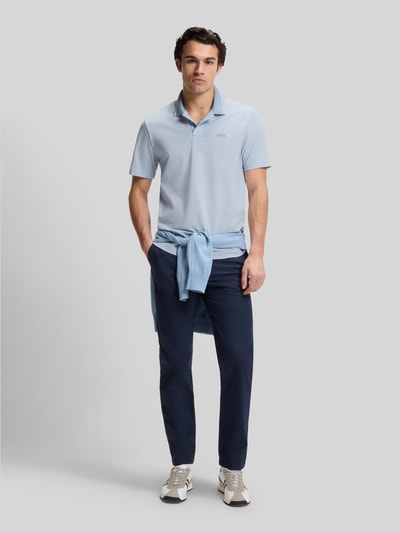 BOSS Orange Relaxed Fit Poloshirt aus reiner Baumwolle Modell 'PEOXFORDNEW' Hellblau 1
