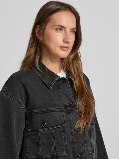 MOS MOSH Kurtka jeansowa z szerokimi rękawami model ‘Penn Deluxe’ Antracytowy 3