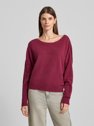 American Vintage Strickpullover mit U-Boot-Ausschnitt Modell 'DAMSVILLE' Bordeaux Melange 4