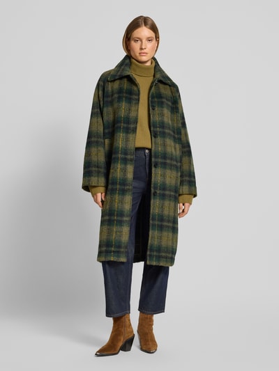 NOISY MAY® Płaszcz o kroju relaxed fit z wykładanym kołnierzem Khaki 1