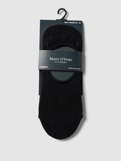 Marc O'Polo Sneakersocken mit Label-Print im 2er-Pack Modell 'Klaus-Maria' Black 3