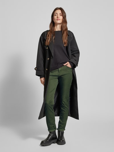 Christian Berg Woman Slim fit broek met steekzakken Olijfgroen - 1