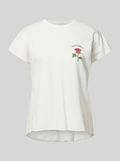 Only T-Shirt mit Motiv-Print Modell 'LUCY' Ecru 2