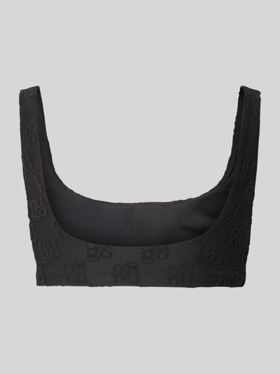 HUGO Bikini-Oberteil mit Strukturmuster Modell 'TERRY MONO_BRALETTE' Black 3