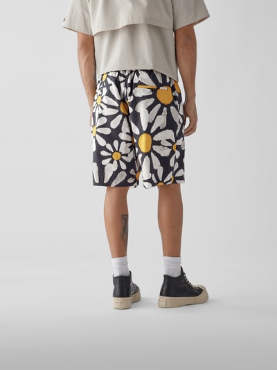 Marni Bermudas mit floralem Allover-Print Marine 5