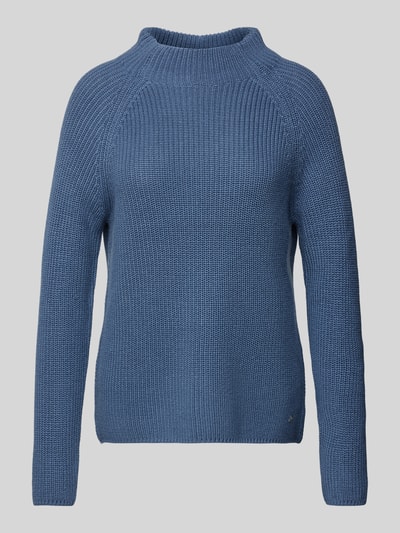 Monari Gebreide pullover met opstaande kraag Blauw - 2