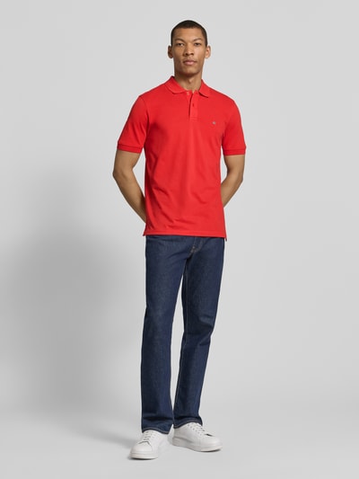 Christian Berg Men Regular Fit Poloshirt mit Stitching Rot 1