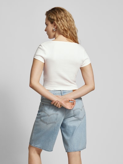 Tommy Jeans Crop Top mit Logo-Stitching Offwhite 5