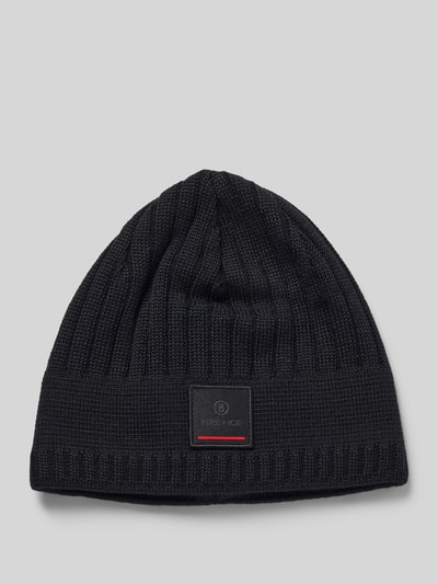 FIRE + ICE Strickmütze aus Schurwoll-Mix Modell 'EASTAN' Black 1