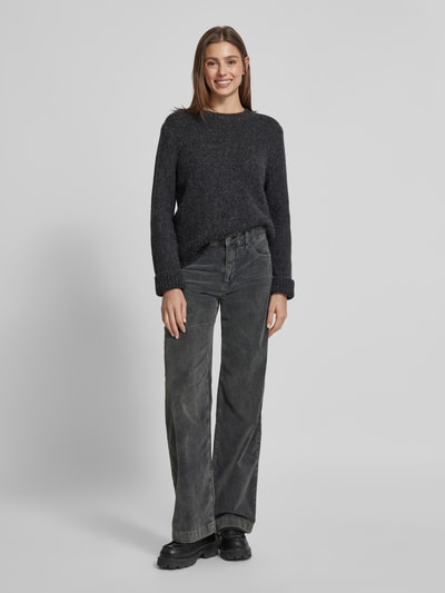 MAC Wide leg broek in 5-pocketmodel Antraciet - 1