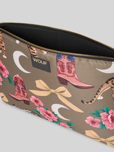 WOUF Laptoptasche mit Logo-Patch Modell 'Rodeo' Oliv 3