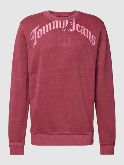 Tommy Jeans Bluza z okrągłym dekoltem model ‘GRUNGE ARCH CREW’ Bordowy 2