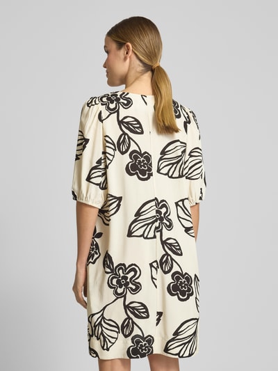 JAKE*S STUDIO WOMAN Knielanges Kleid mit V-Ausschnitt Offwhite 5