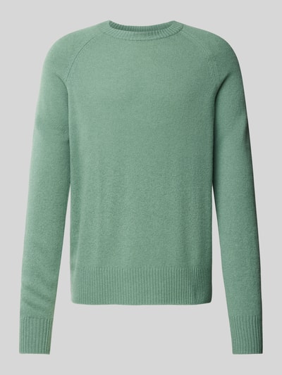 CK Calvin Klein Gebreide pullover van wol met deelnaden, model 'LUXURY' Flessengroen - 2