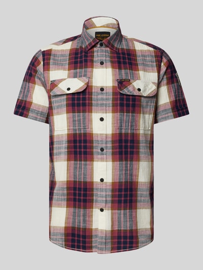 PME Legend Regular Fit Freizeithemd mit Brusttaschen Koralle 2