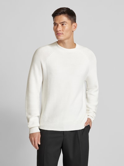 JAKE*S STUDIO MEN Strickpullover mit Rundhalsausschnitt Offwhite 4