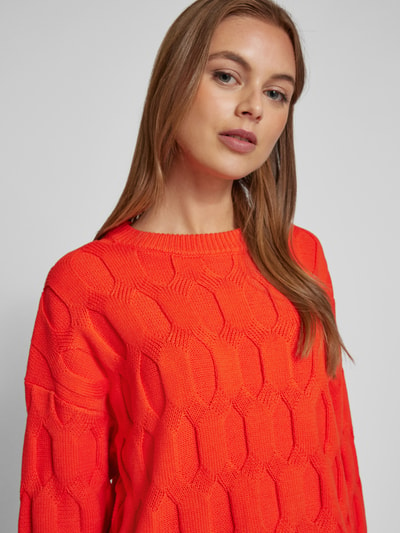 s.Oliver RED LABEL Regular Fit Strickpullover mit Baumwolle Orange 3