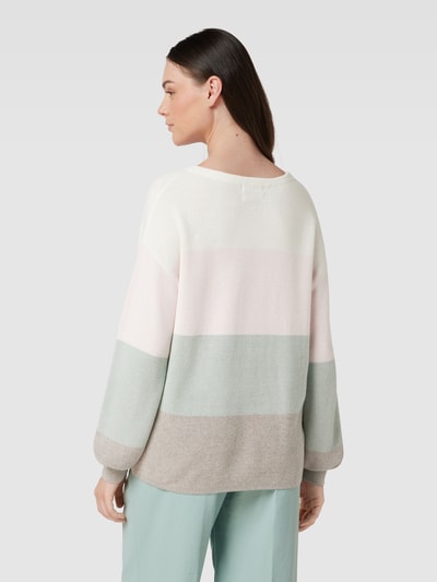 Christian Berg Woman Gebreide pullover met all-over motief Lichtroze - 5