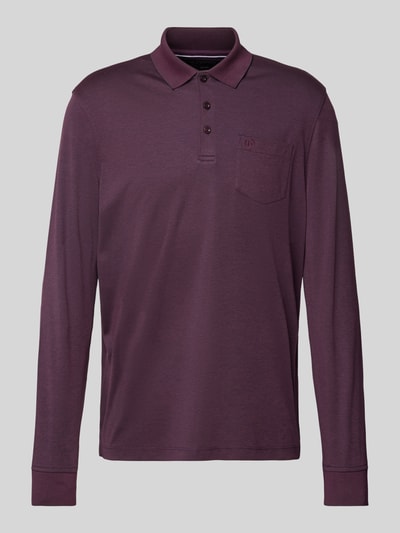 bugatti Poloshirt mit Brusttasche Aubergine 2