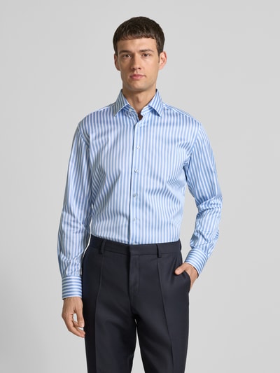 ETERNA Modern Fit Business-Hemd mit Kentkragen Bleu 4