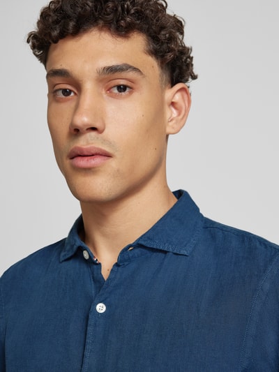 Superdry Regular Fit Freizeithemd aus reinem Leinen Dunkelblau 3