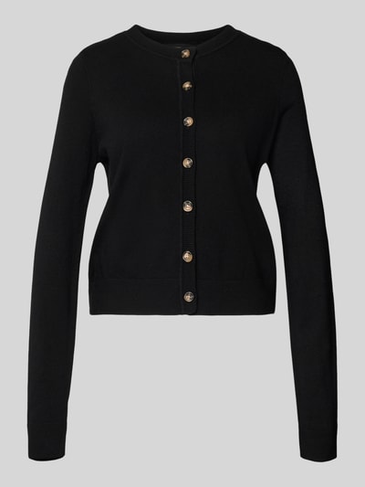 Vero Moda Kurtka z dzianiny o kroju regular fit z mieszanki wiskozy model ‘SABA’ Czarny 2