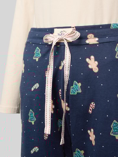 Happy Shorts Pyjama met ronde hals, model 'XMAS' Steengrijs - 2