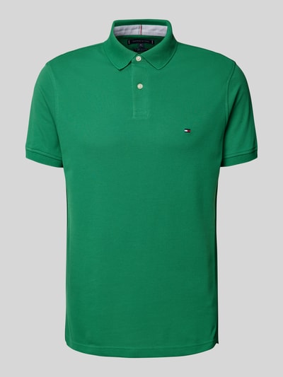 Tommy Hilfiger Koszulka polo o kroju regular fit z wyhaftowanym logo Trawiasty zielony 2