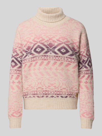 Dale of Norway Regular fit coltrui met alpaca-gehalte model 'Highland' Lichtroze gemêleerd - 2