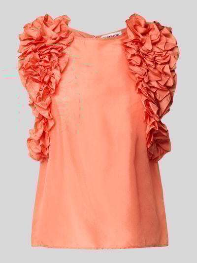 Essentiel Antwerp Regular Fit Blusenshirt mit Rüschen Modell 'Honour' Orange 2