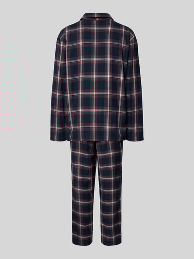 BOSS Regular Fit Pyjama aus Baumwoll-Mix Modell 'HOLIDAY' Dunkelblau 3