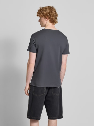 Alpha Industries T-shirt met labelprint en ronde hals Donkergrijs - 5