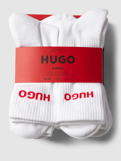 HUGO Socken mit Label-Print im 6er-Pack Weiss 3