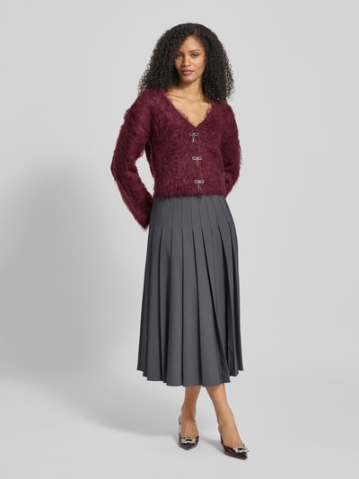 Guess Strickjacke aus Effektgarn Modell 'TOMIKO' Bordeaux 1