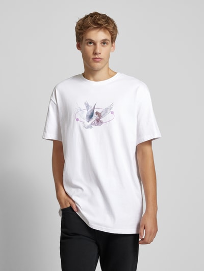 Mister Tee T-shirt z nadrukiem z motywem model ‘VIVE LE LIBERTÉ’ Biały 4