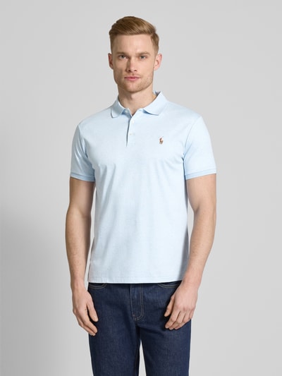 Polo Ralph Lauren Poloshirt mit Label-Stitching Hellblau 4