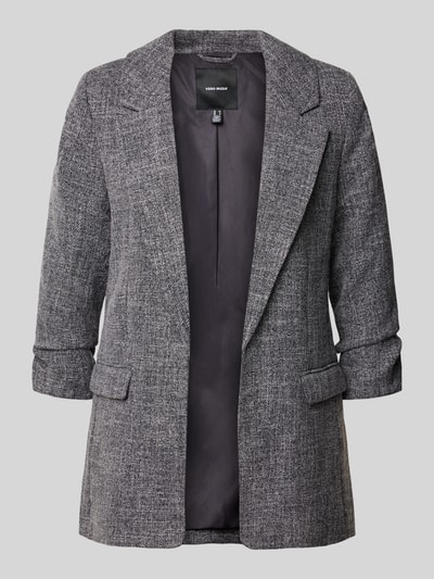 Produktfoto, szary Regular Fit Longblazer mit Viskose-Anteil Modell 'FRIDA' von VERO MODA, damski longblazer, melanżowa tekstura