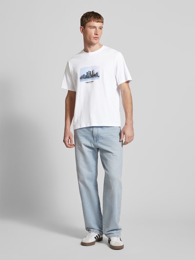 Jack & Jones T-Shirt mit Motiv-Print Modell 'VESTERBRO' Weiss 1