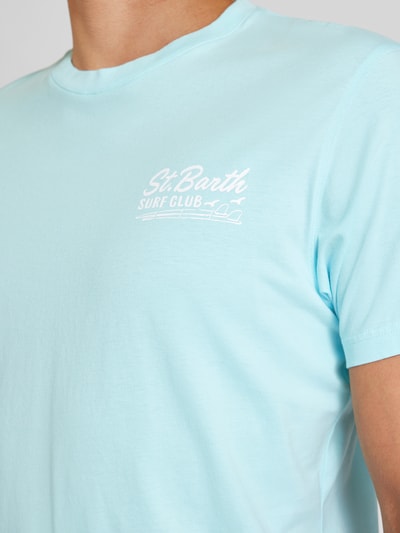 MC2 Saint Barth T-Shirt mit Statement-Print Aqua 3